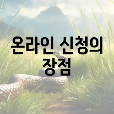 온라인 신청의 장점