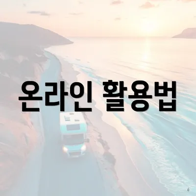 온라인 활용법