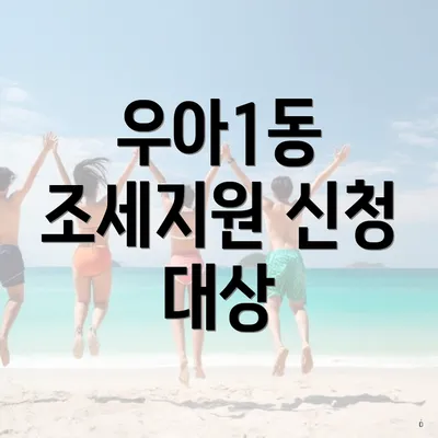 우아1동 조세지원 신청 대상
