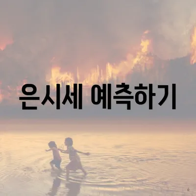 은시세 예측하기