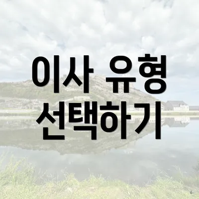 이사 유형 선택하기