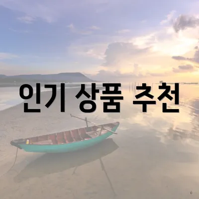 인기 상품 추천