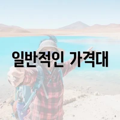 일반적인 가격대
