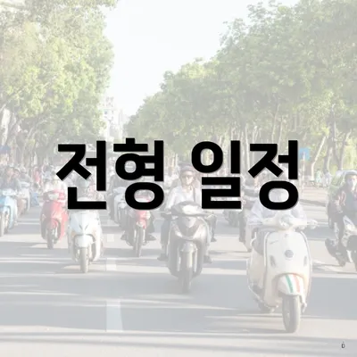 전형 일정
