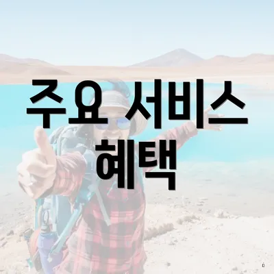 주요 서비스 혜택