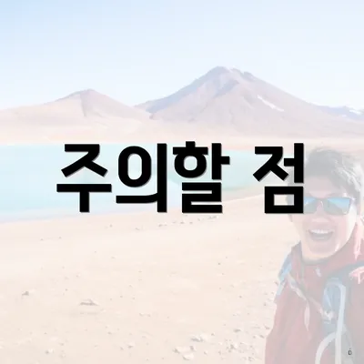 주의할 점