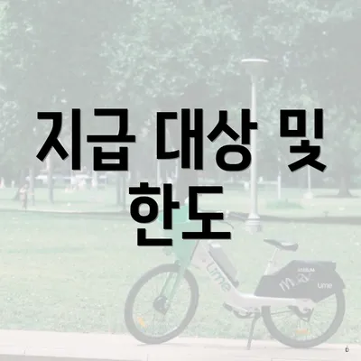 지급 대상 및 한도