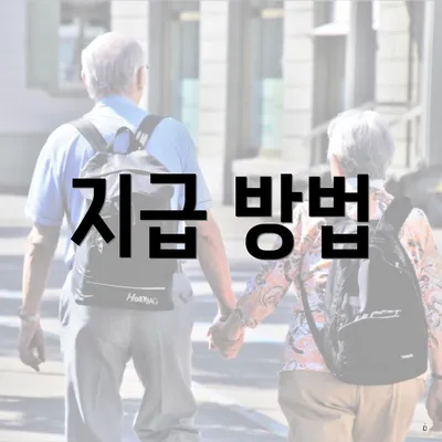 지급 방법
