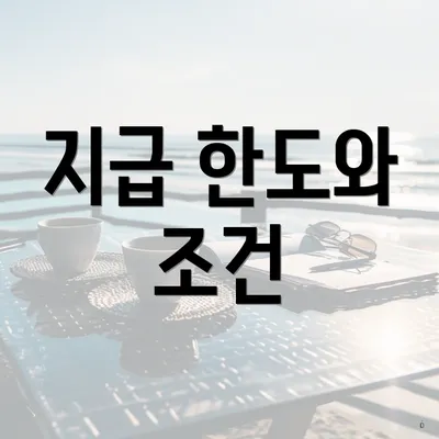 지급 한도와 조건