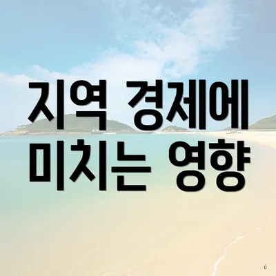 지역 경제에 미치는 영향