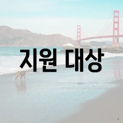 지원 대상