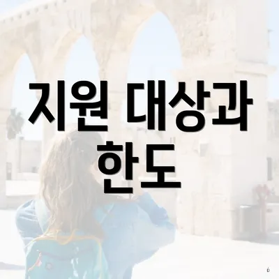 지원 대상과 한도