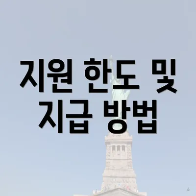 지원 한도 및 지급 방법