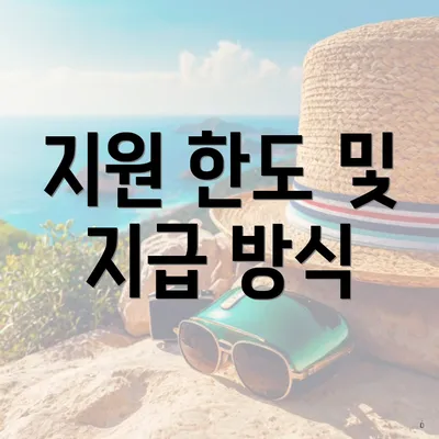 지원 한도 및 지급 방식