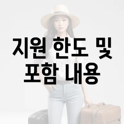 지원 한도 및 포함 내용