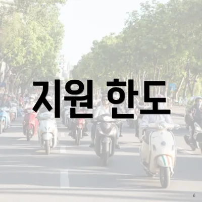 지원 한도