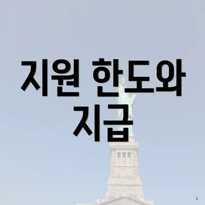 지원 한도와 지급
