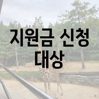지원금 신청 대상