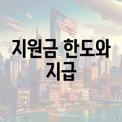 지원금 한도와 지급