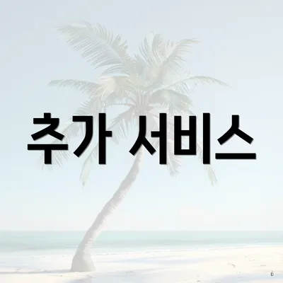 추가 서비스