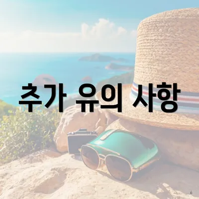 추가 유의 사항