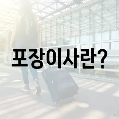 포장이사란?
