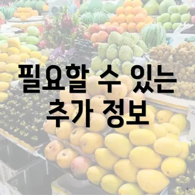 필요할 수 있는 추가 정보
