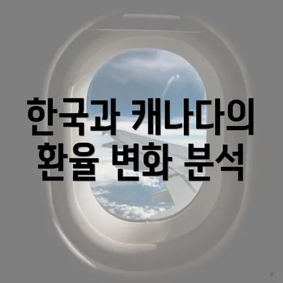 한국과 캐나다의 환율 변화 분석