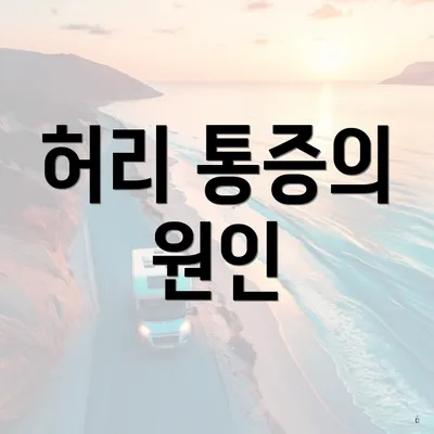 허리 통증의 원인