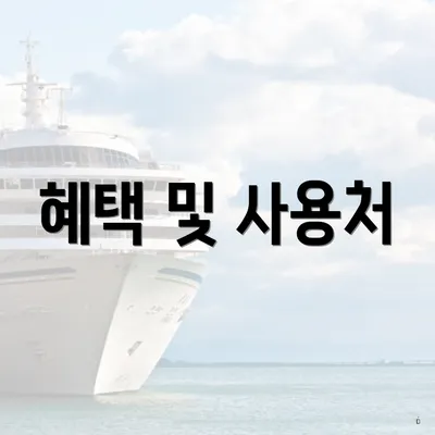 혜택 및 사용처