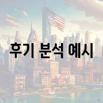 후기 분석 예시