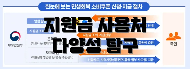 지원금 사용처 다양성 탐구