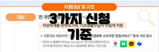 3가지 신청 기준