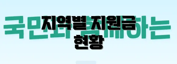 지역별 지원금 현황