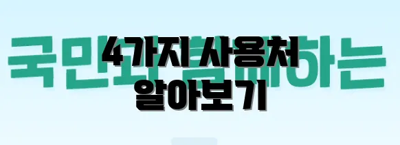 4가지 사용처 알아보기