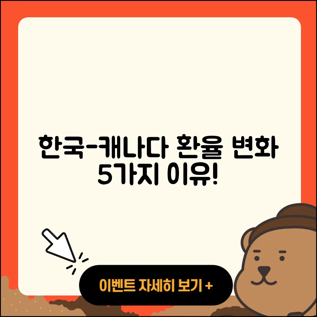 한국과 캐나다 환율 변화 5가지 이유