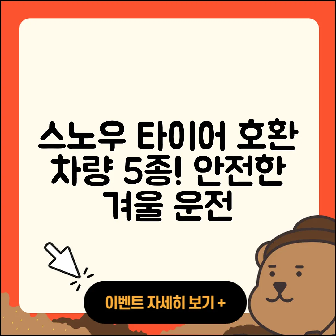 스노우 타이어 호환 차량 5가지